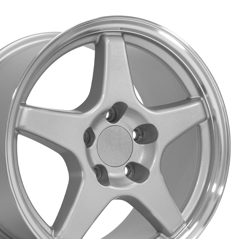 17" Replica CV01 fits Chevrolet Corvette ZR1 17x9.5 Silver-SR1 Performance