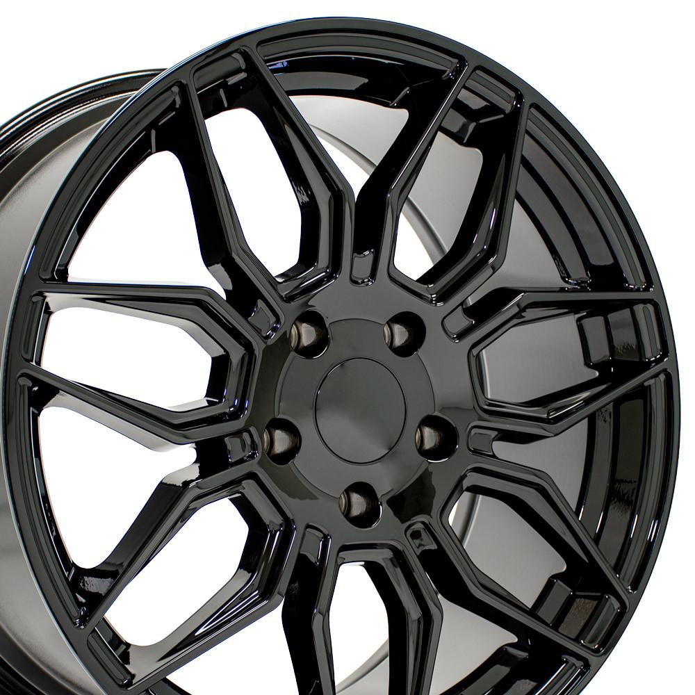 18" Replica CV03C fits Chevrolet C7 Corvette 18x8.5 Gloss Black-SR1 Performance