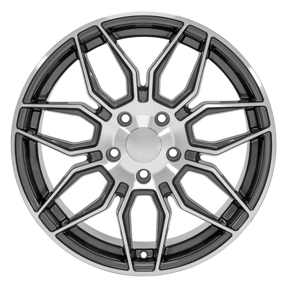 18" Replica CV03C fits Chevrolet C7 Corvette 18x8.5 Gunmetal Machined-SR1 Performance