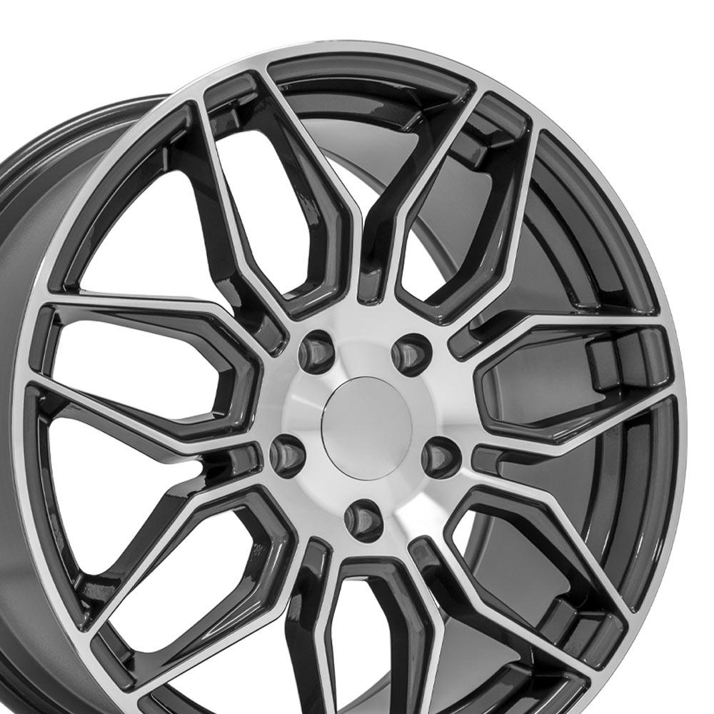 18" Replica CV03C fits Chevrolet C7 Corvette 18x8.5 Gunmetal Machined-SR1 Performance