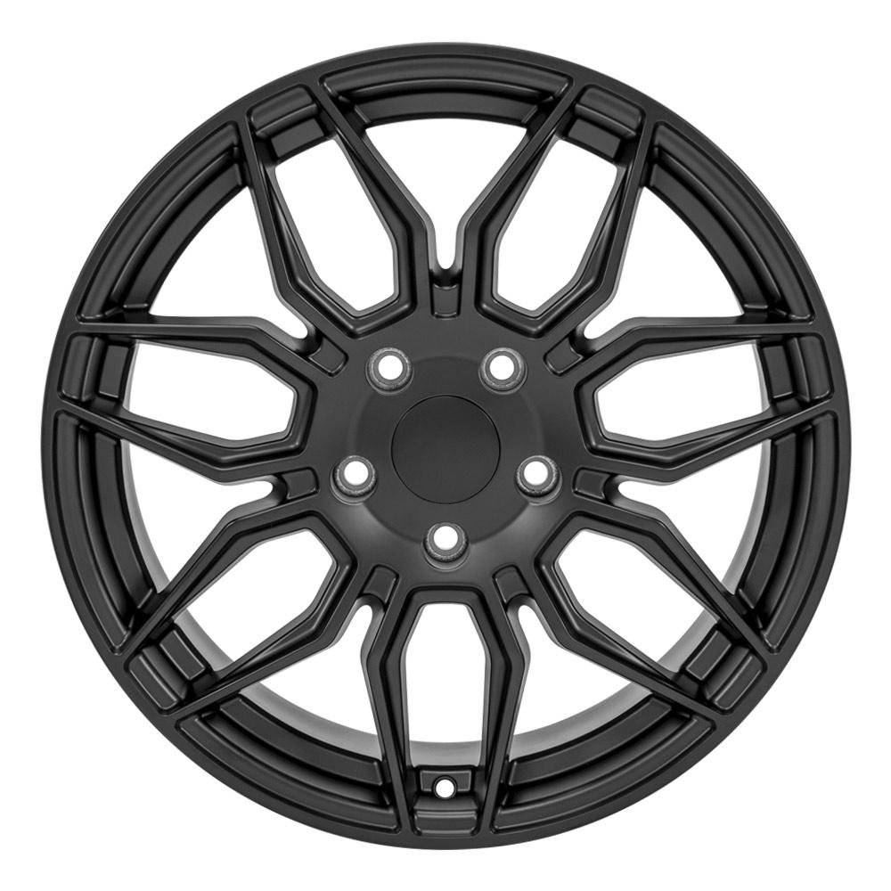 18" Replica CV03C fits Chevrolet C7 Corvette 18x8.5 Satin Black-SR1 Performance