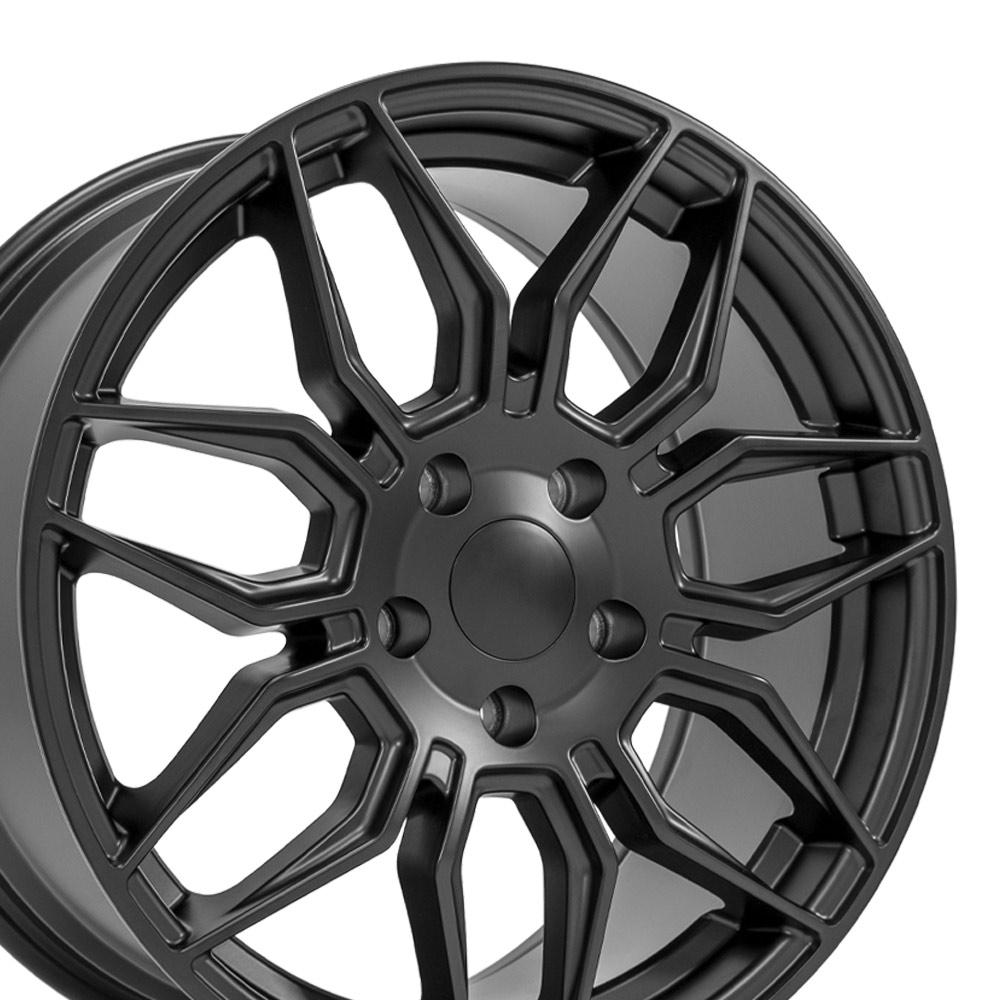 18" Replica CV03C fits Chevrolet C7 Corvette 18x8.5 Satin Black-SR1 Performance