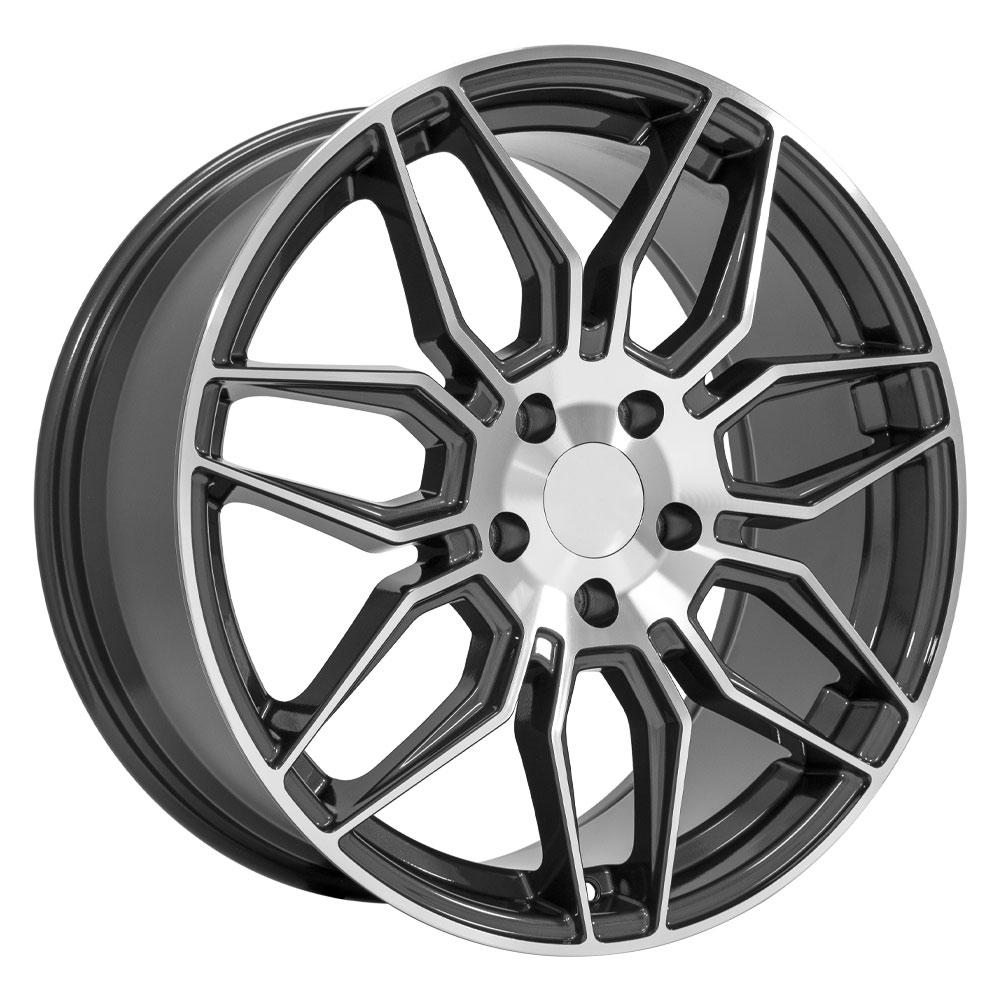 19" Replica CV03D fits Chevrolet C8 Corvette 19x8.5 Gunmetal Machined-SR1 Performance
