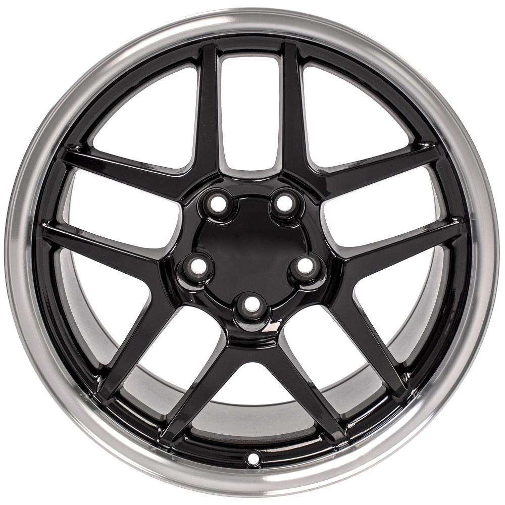 18" Replica CV04 fits Chevrolet Corvette C5 Z06 18x10.5 Black-SR1 Performance