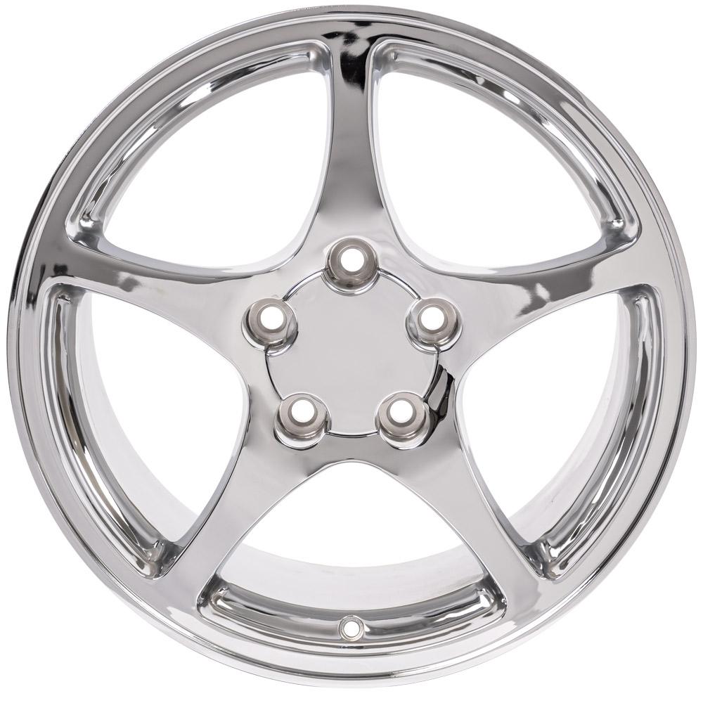 18" Replica CV05 fits Chevrolet Corvette C5 18x9.5 Chrome-SR1 Performance