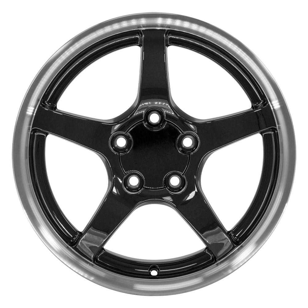 17" Replica CV05 fits Chevrolet Corvette C5 17x9.5 Black-SR1 Performance