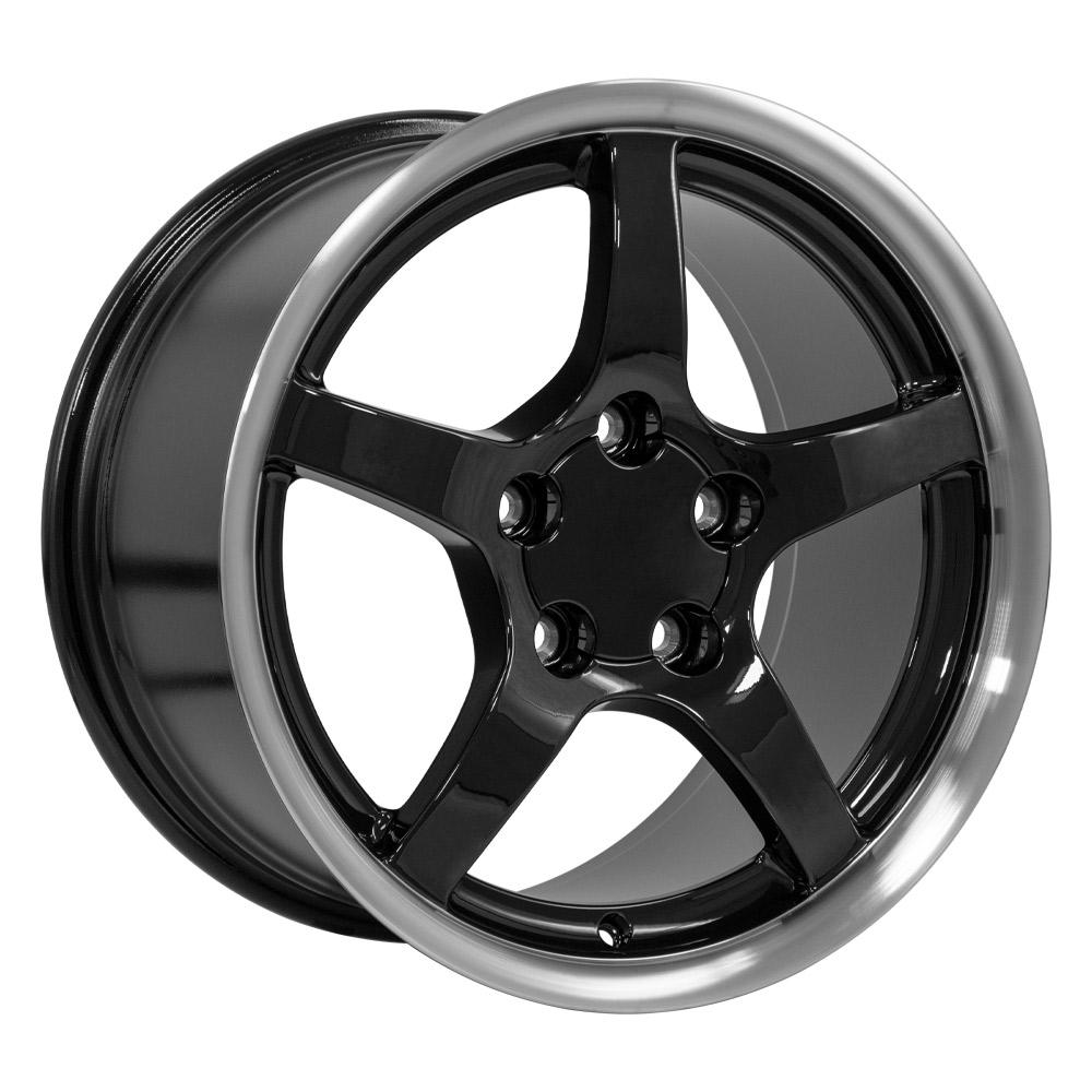 17" Replica CV05 fits Chevrolet Corvette C5 17x9.5 Black-SR1 Performance