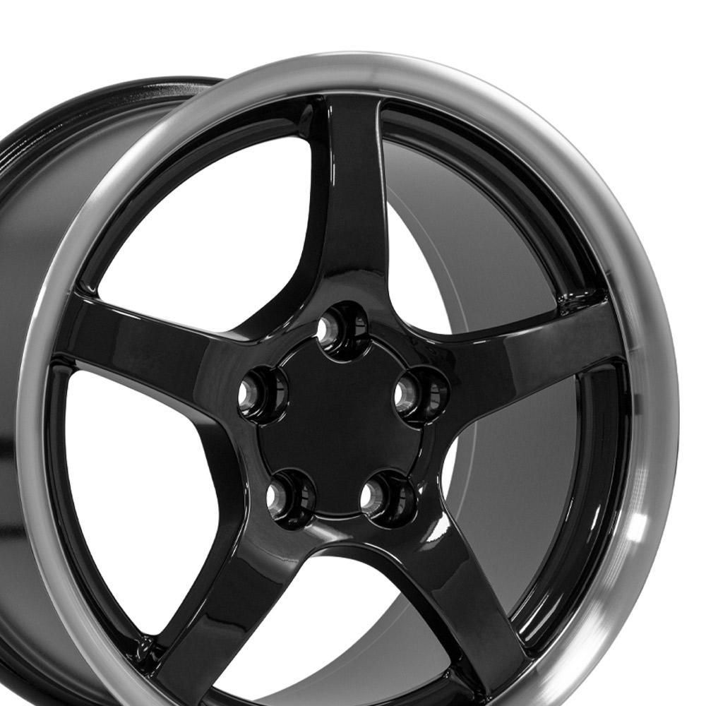 17" Replica CV05 fits Chevrolet Corvette C5 17x9.5 Black-SR1 Performance