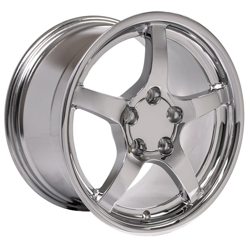 18" Replica CV05 fits Chevrolet Corvette C5 18x9.5 Deep Dish Chrome-SR1 Performance