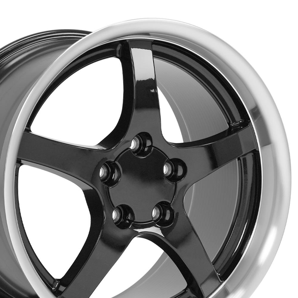 18" Replica CV05 fits Chevrolet Corvette C5 18x10.5 Deep Dish Black-SR1 Performance