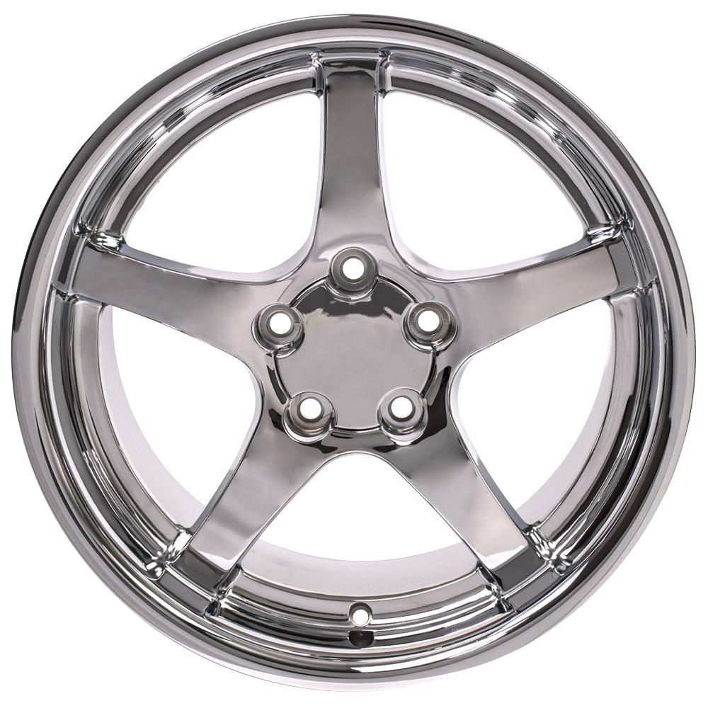 18" Replica CV05 fits Chevrolet Corvette C5 18x10.5 Deep Dish Chrome-SR1 Performance