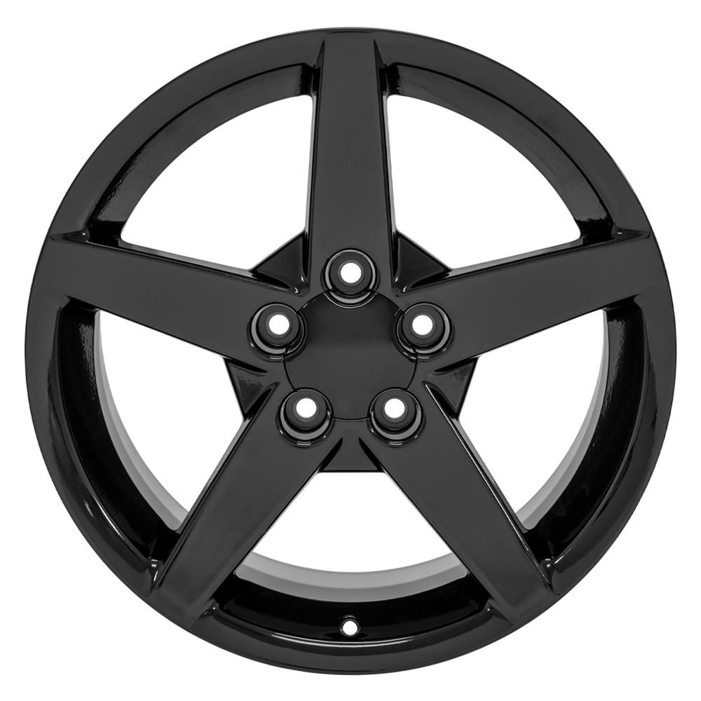 18" Replica CV06 fits Chevrolet Corvette C6 18x9.5 Black-SR1 Performance