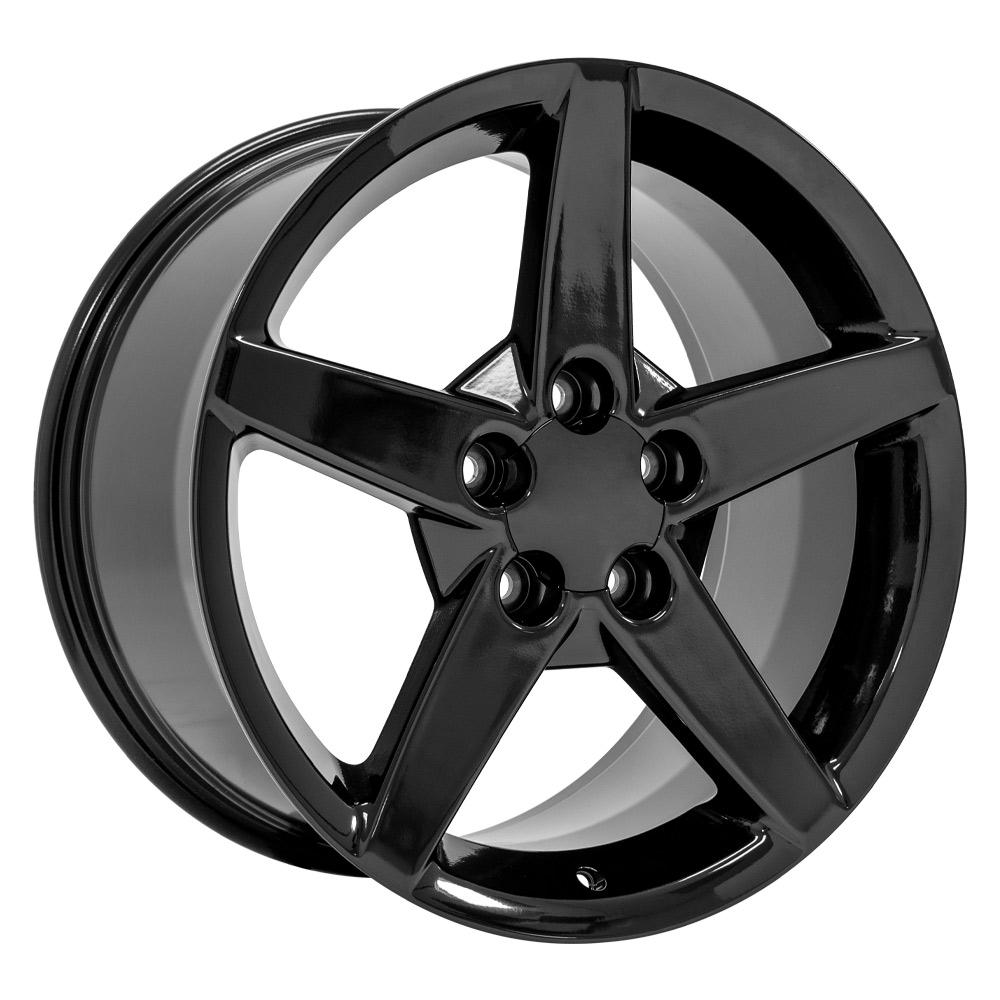 18" Replica CV06 fits Chevrolet Corvette C6 18x9.5 Black-SR1 Performance