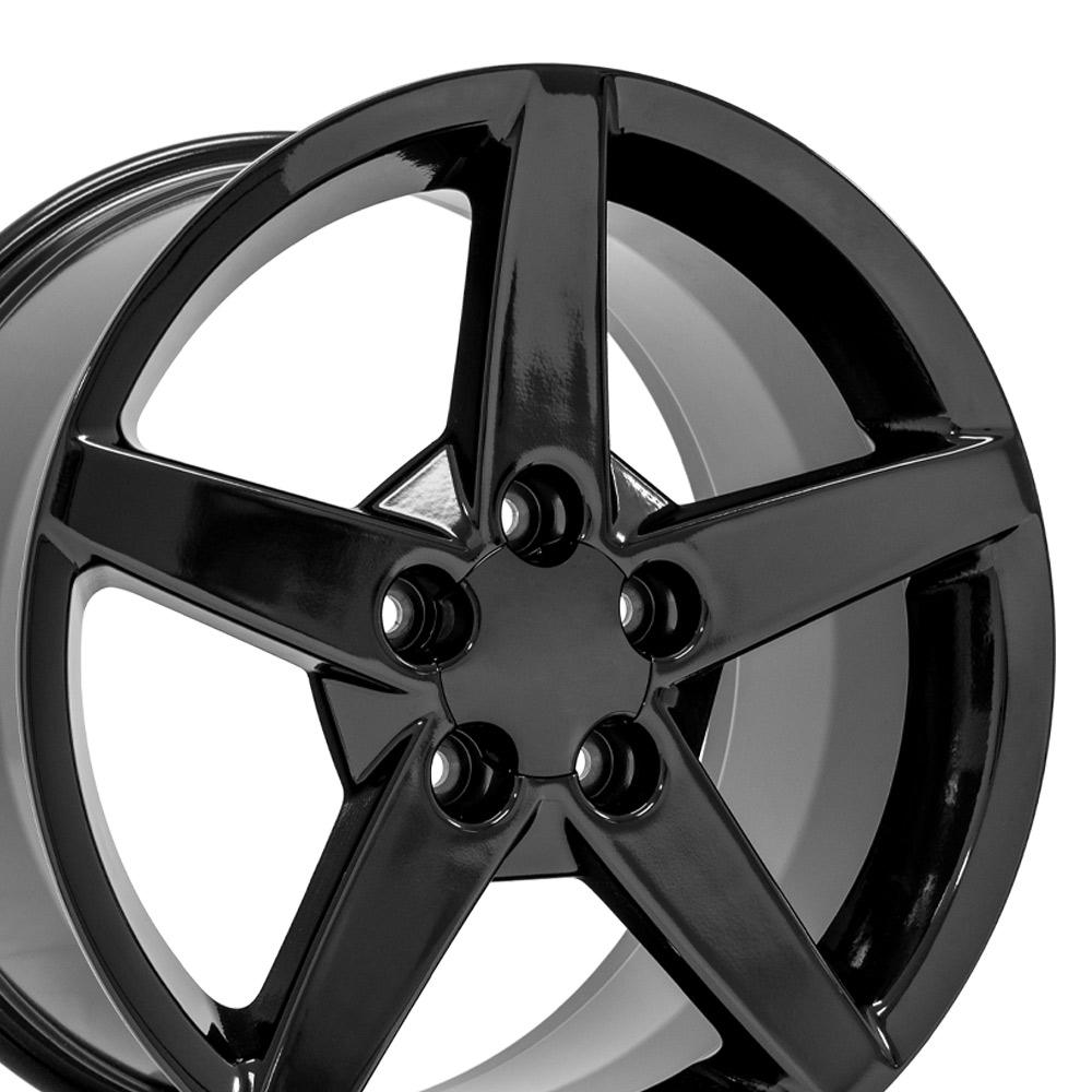 18" Replica CV06 fits Chevrolet Corvette C6 18x9.5 Black-SR1 Performance