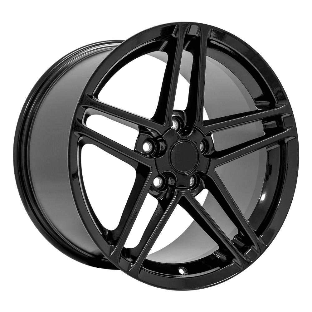 18" Replica CV07A fits Chevrolet Corvette C6 Z06 18x10.5 Black-SR1 Performance