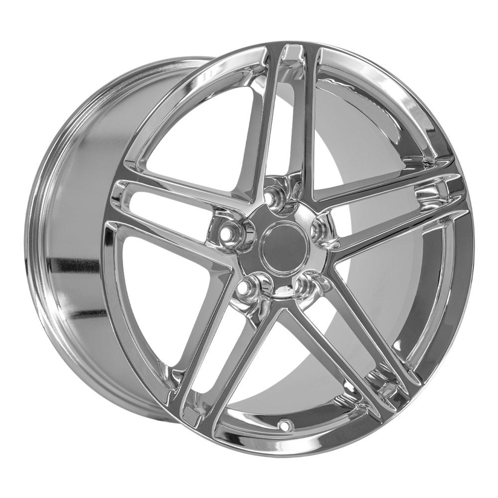 18" Replica CV07A fits Chevrolet Corvette C6 Z06 18x10.5 Chrome-SR1 Performance