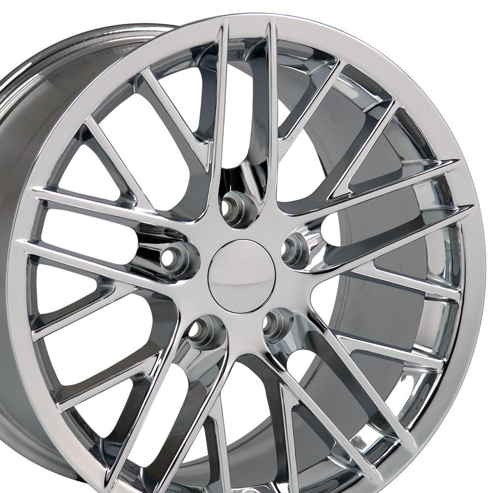 18" Replica CV08A fits Chevrolet Corvette C6 ZR1 18x10.5 Chrome-SR1 Performance