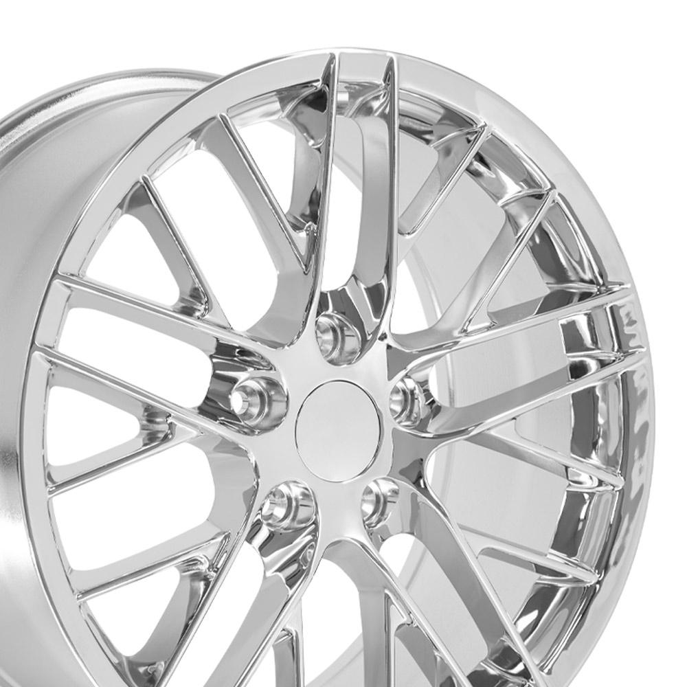 18" Replica CV08B fits Chevrolet Corvette C6 ZR1 18x8.5 Chrome-SR1 Performance