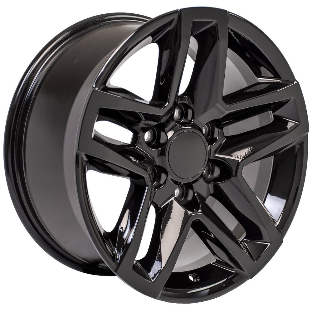 18" Replica CV34B fits Chevrolet Silverado 18x8.5 Black-SR1 Performance