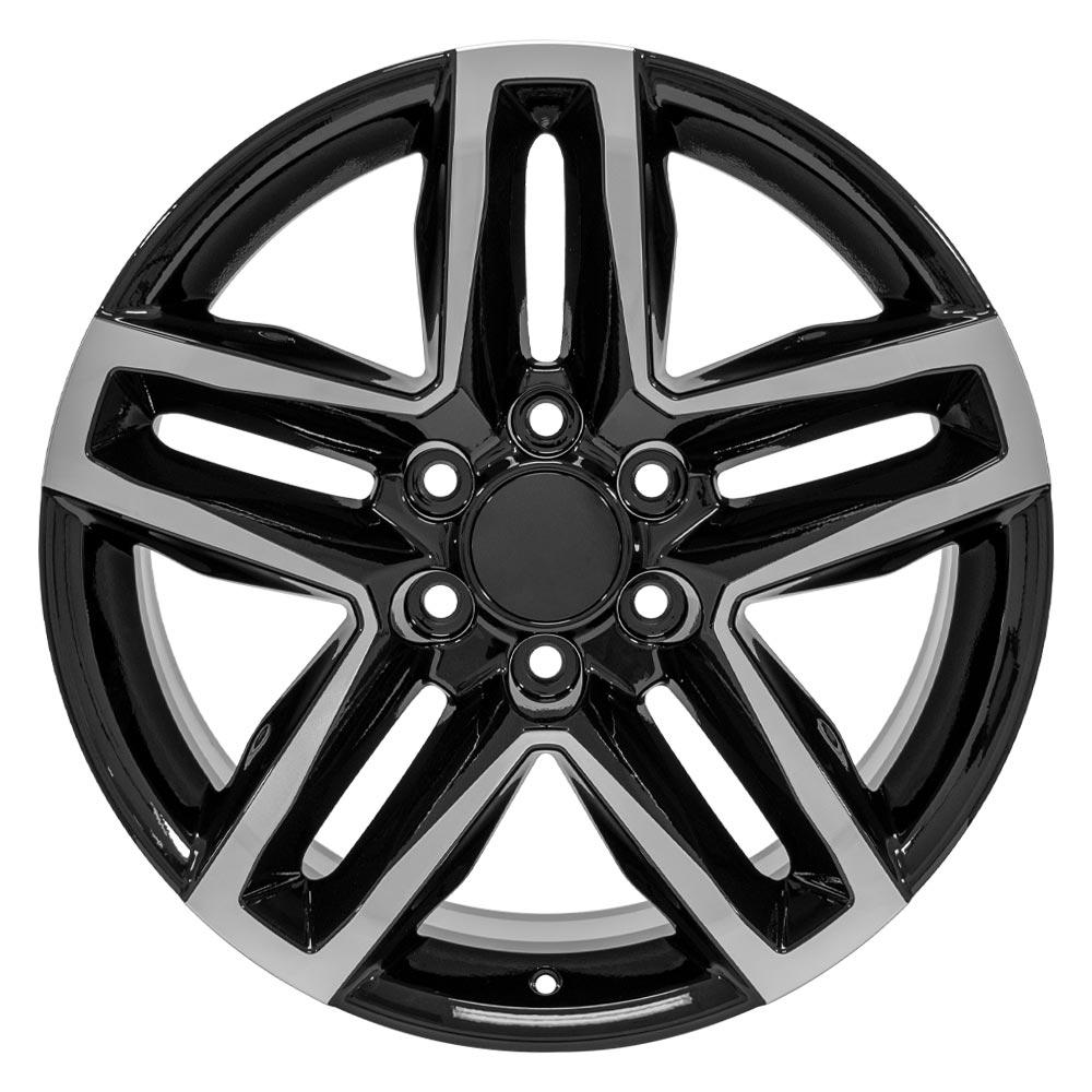 20" Replica CV34B fits Chevrolet Silverado 1500 20x9 Black Machined-SR1 Performance