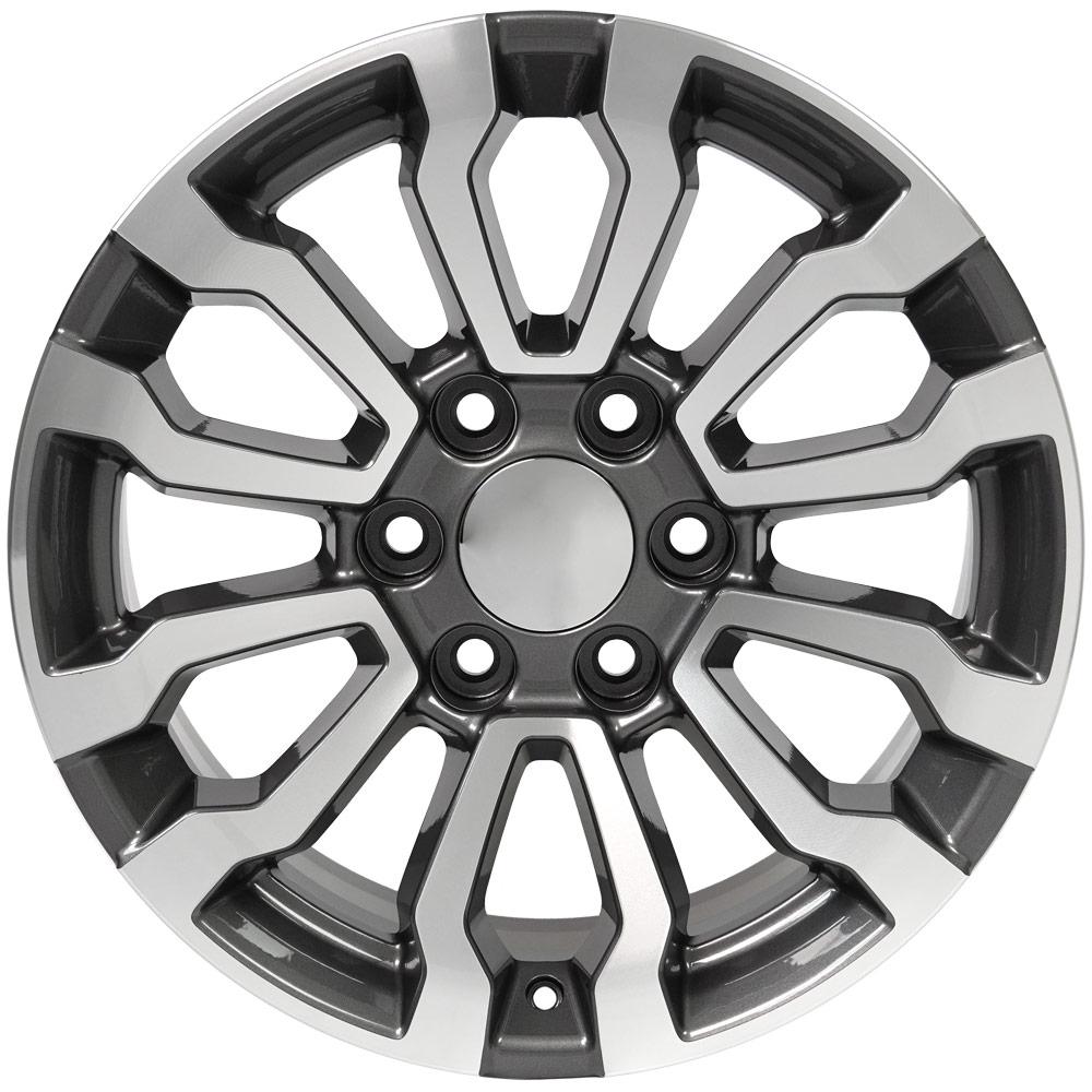 18" Replica CV35 fits GMC Sierra 18x8.5 Gunmetal Machined-SR1 Performance