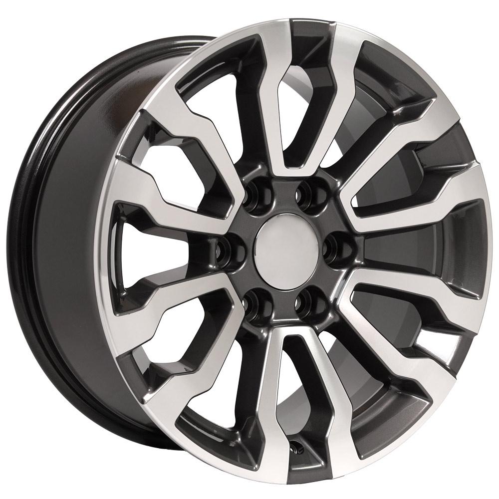 18" Replica CV35 fits GMC Sierra 18x8.5 Gunmetal Machined-SR1 Performance