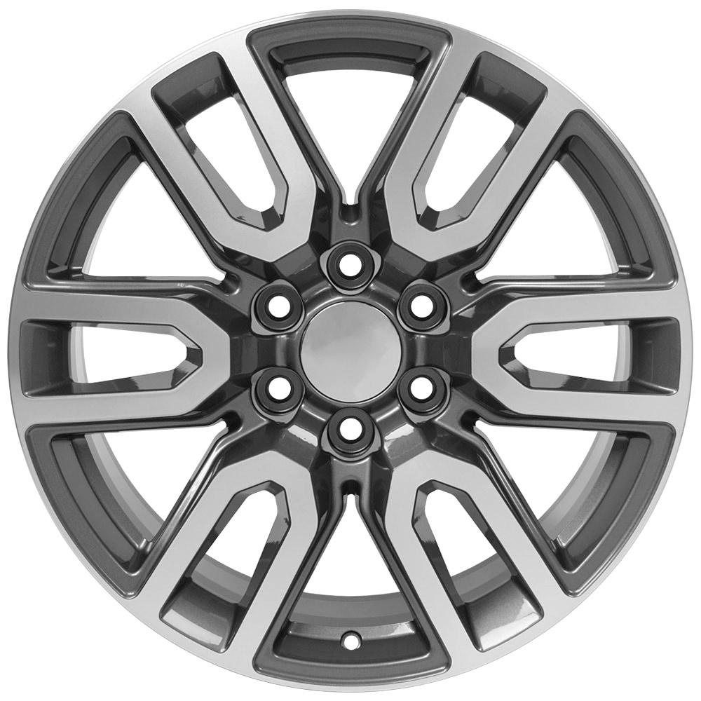 20" Replica CV36 fits GMC Sierra 20x9 Gunmetal Machined-SR1 Performance
