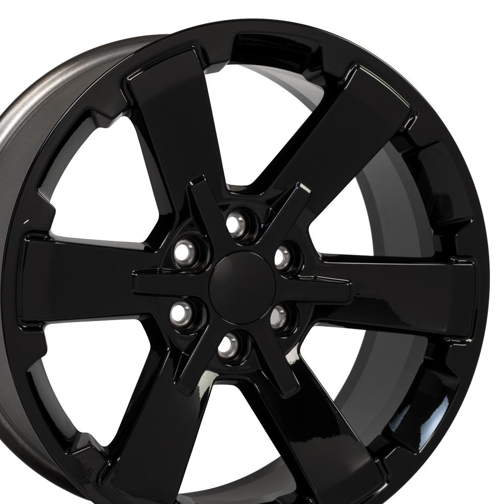 22" Replica CV41B fits Chevy Silverado Rally 22x9 Gloss Black-SR1 Performance