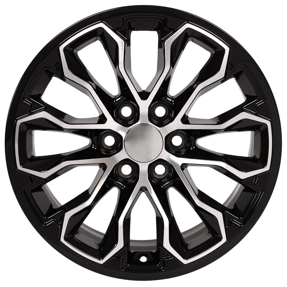 17" Replica CV54 fits Chevrolet Colorado ZR2 17x8 Black Machined-SR1 Performance