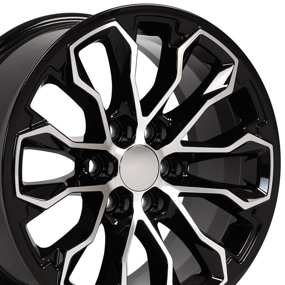 17" Replica CV54 fits Chevrolet Colorado ZR2 17x8 Black Machined-SR1 Performance