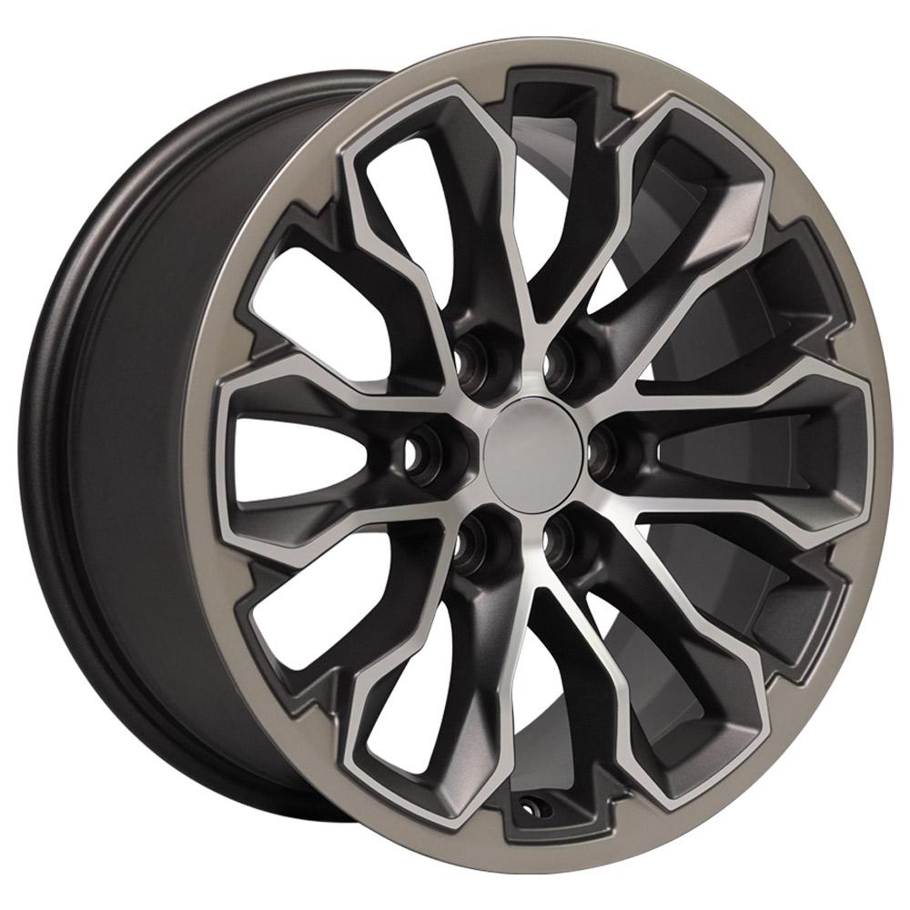 17" Replica CV54 fits Chevy Colorado ZR2 17x8 Satin Gunmetal Machined Face-SR1 Performance