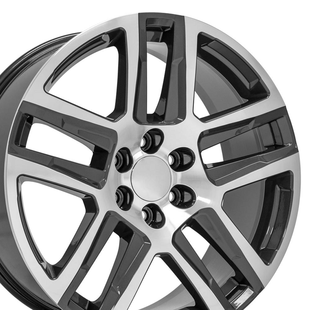 22" Replica CV63 fits Chevrolet Silverado 1500 22x9 Gunmetal Machined-SR1 Performance