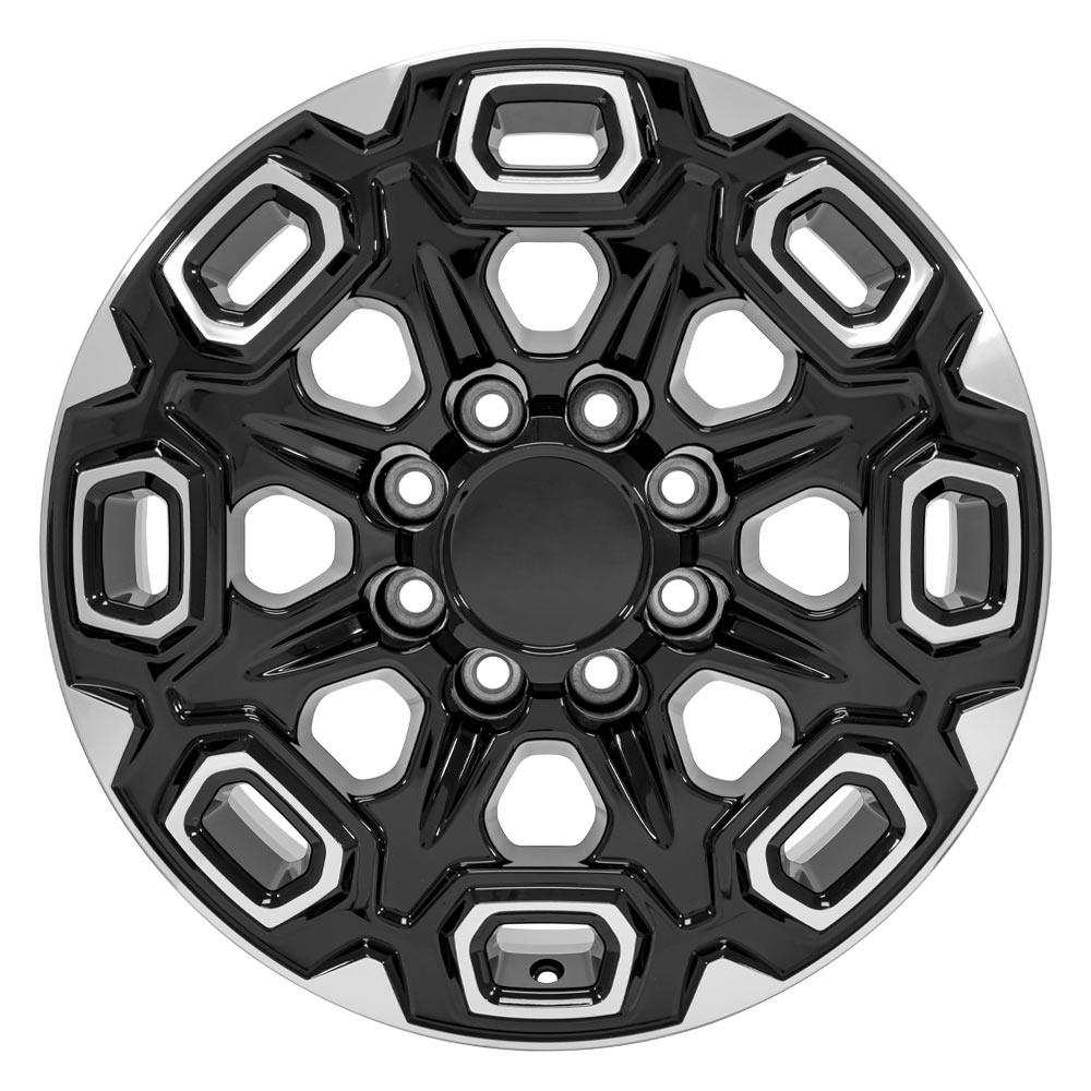 20" Replica CV64A fits Chevrolet Silverado 2500/3500 20x8.5 Black Machined-SR1 Performance