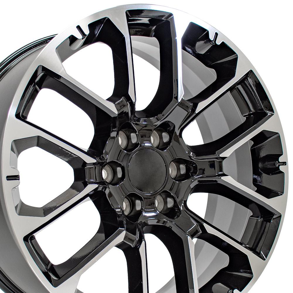 22" Replica CV67 fits Chevrolet Suburban 1500 22x9 Black Machined-SR1 Performance