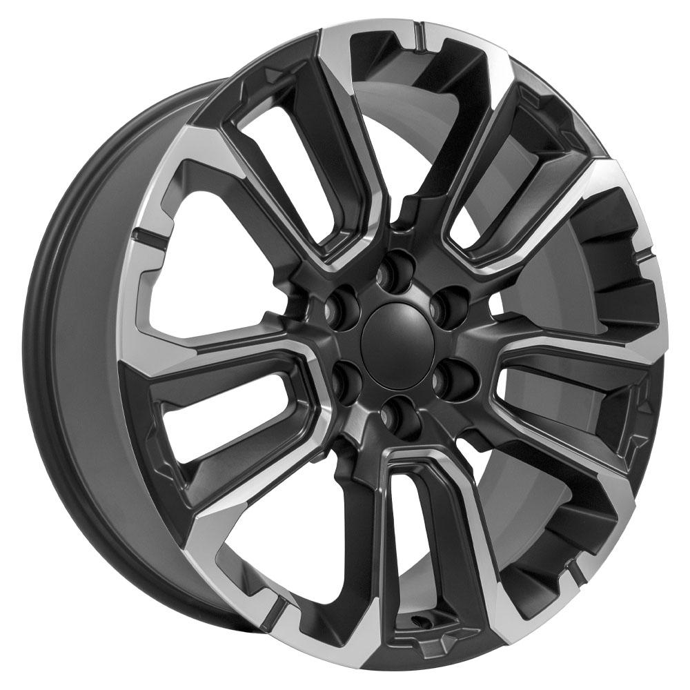 22" Replica CV68 fits Chevrolet Suburban 1500 22x9 Satin Black with Milled Edge-SR1 Performance