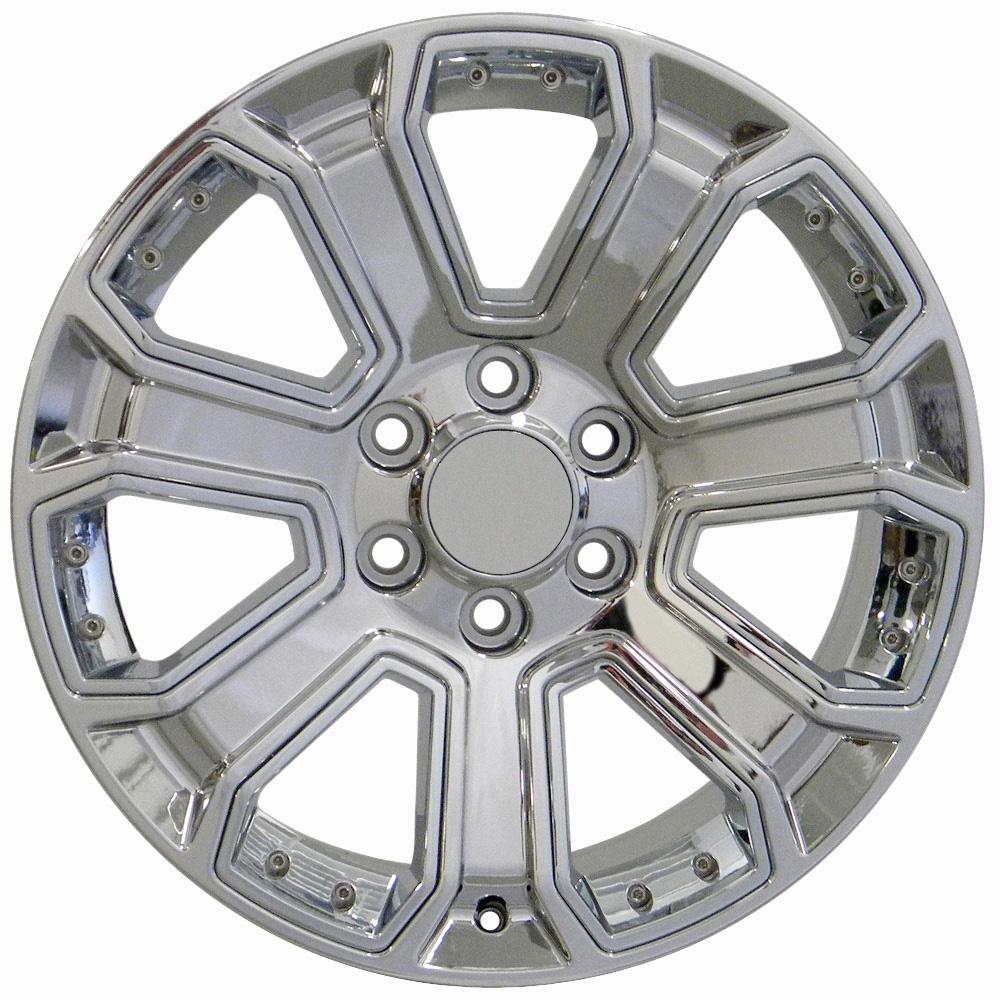 22" Replica CV93B fits Chevy Silverado 22x9 Chrome with Chrome Insert-SR1 Performance