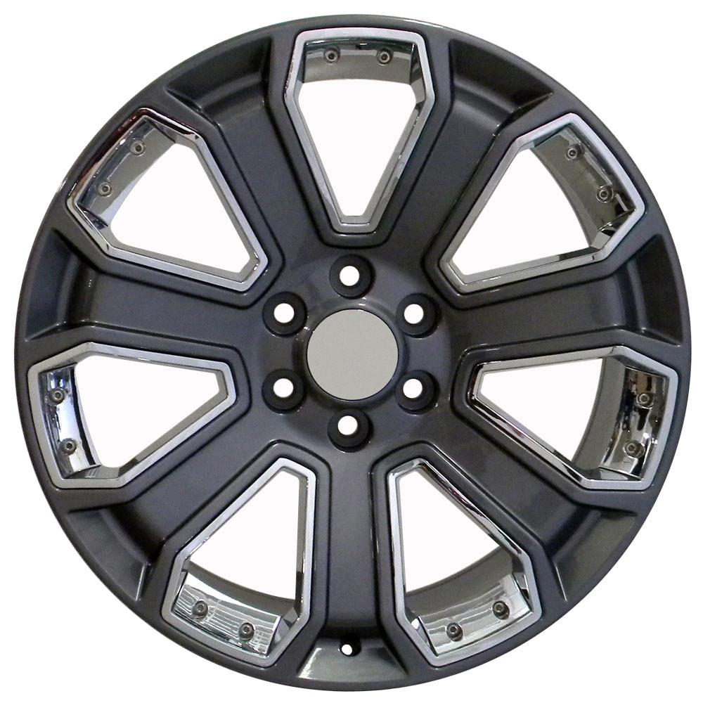 22" Replica CV93B fits Chevy Silverado 22x9 Gunmetal-SR1 Performance