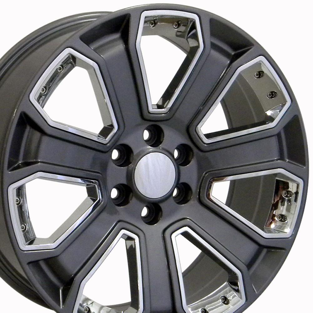 22" Replica CV93B fits Chevy Silverado 22x9 Gunmetal-SR1 Performance