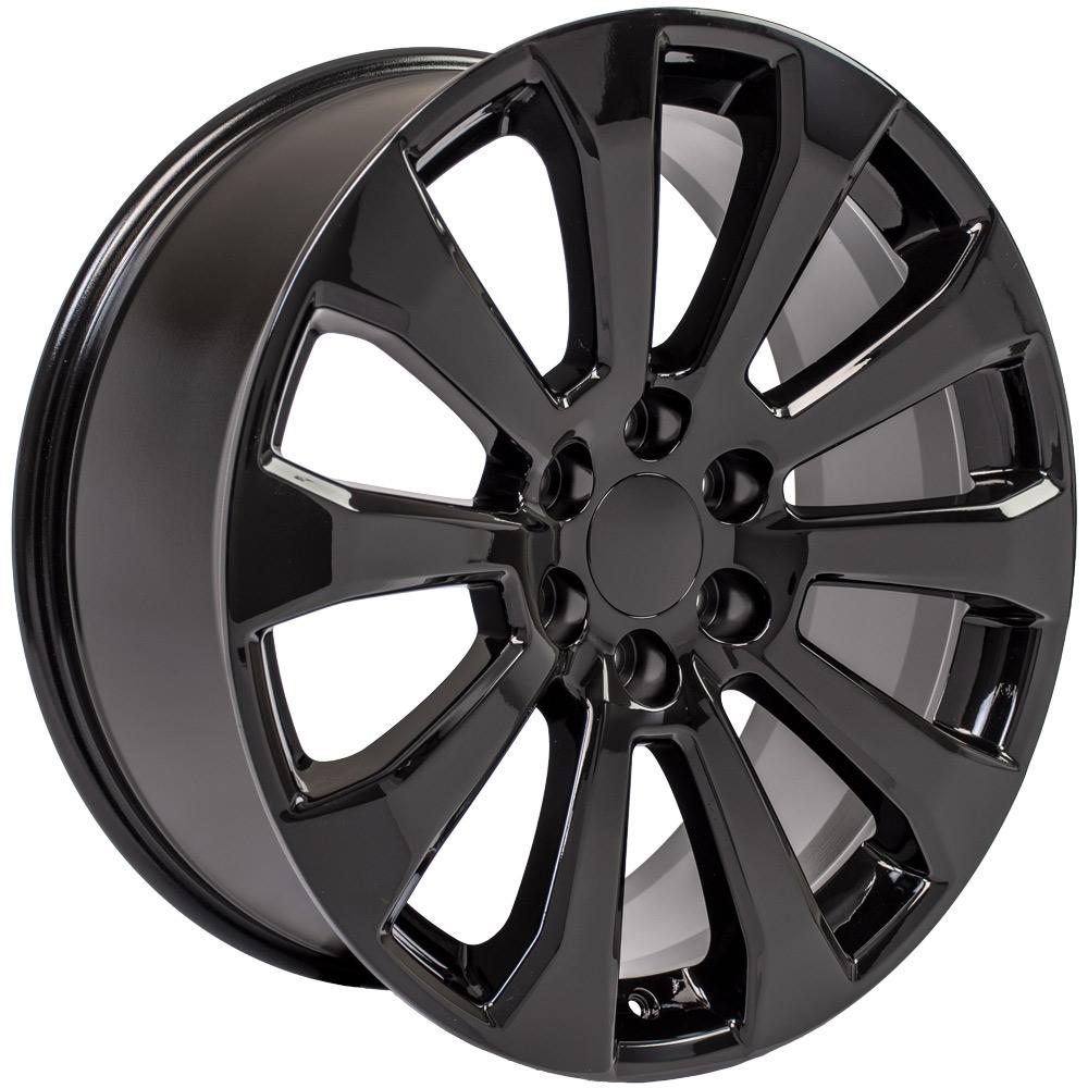 22" Replica CV95 fits Chevrolet Silverado 22x9 Black-SR1 Performance
