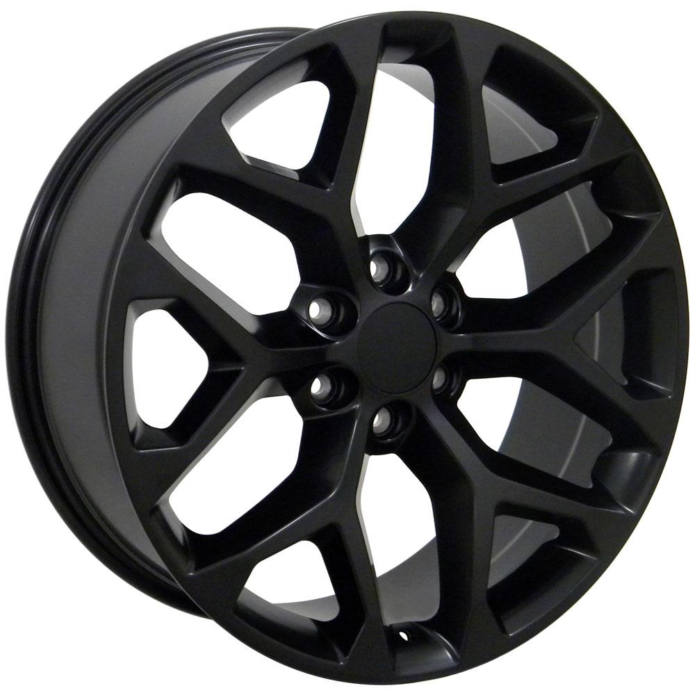 22" Replica CV98B fits Chevy Silverado 22x9 Satin Black-SR1 Performance