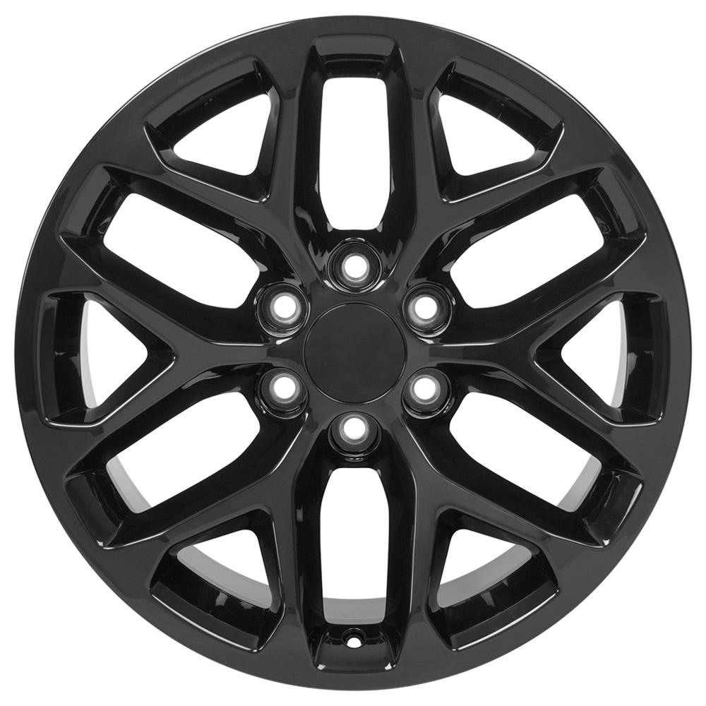 20" Replica CV98B fits Chevy Silverado 20x9 Black-SR1 Performance