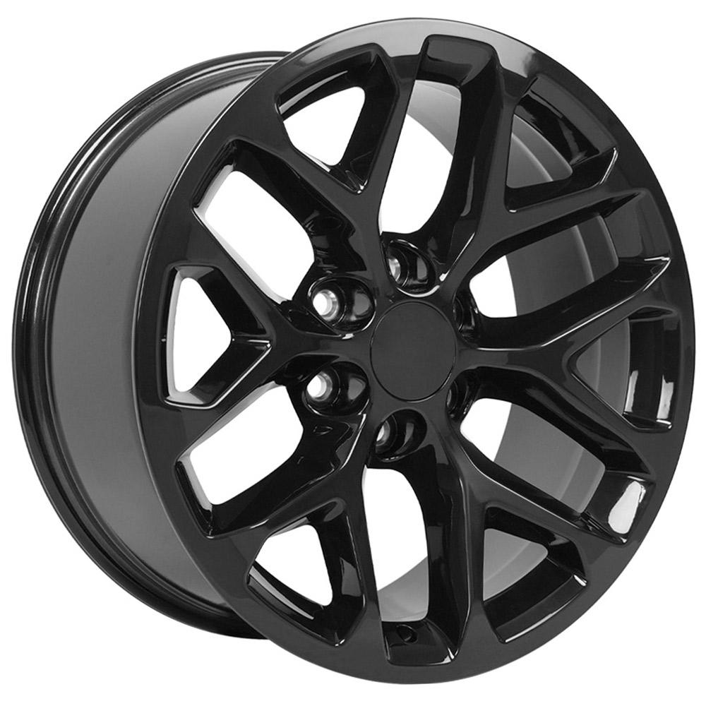 20" Replica CV98B fits Chevy Silverado 20x9 Black-SR1 Performance