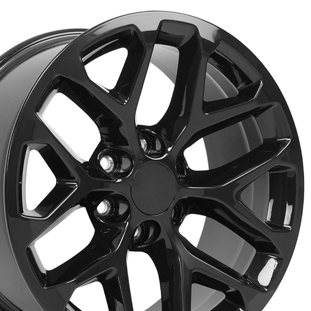 20" Replica CV98B fits Chevy Silverado 20x9 Black-SR1 Performance