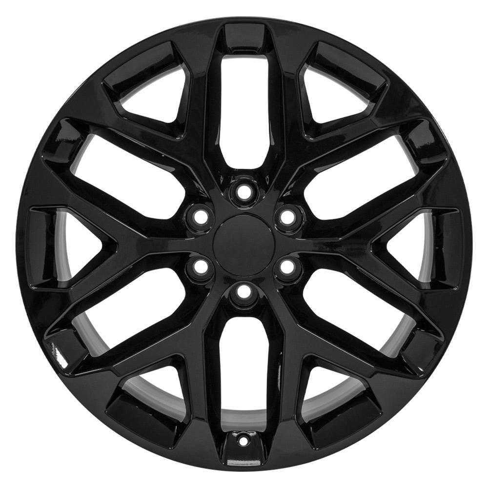 22" Replica CV98B fits Chevy Silverado 22x9 Gloss Black-SR1 Performance