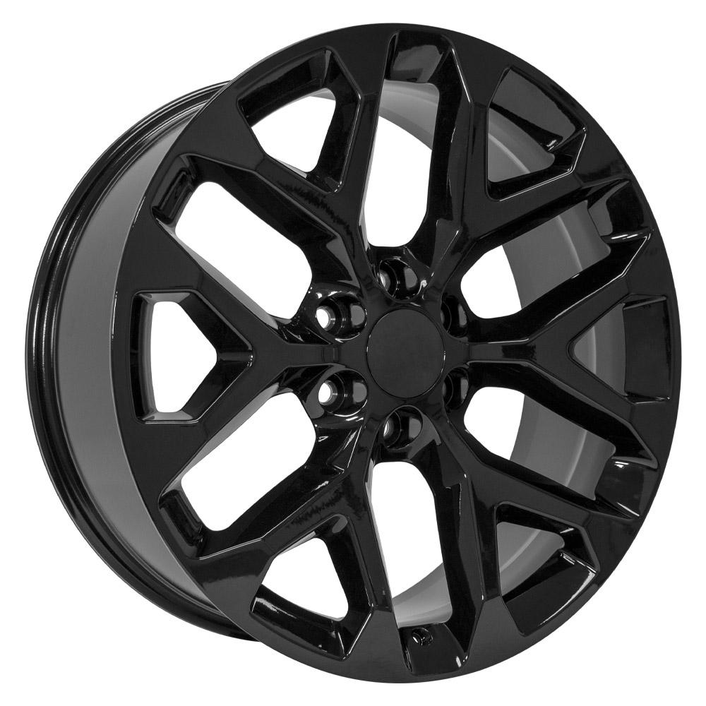 22" Replica CV98B fits Chevy Silverado 22x9 Gloss Black-SR1 Performance