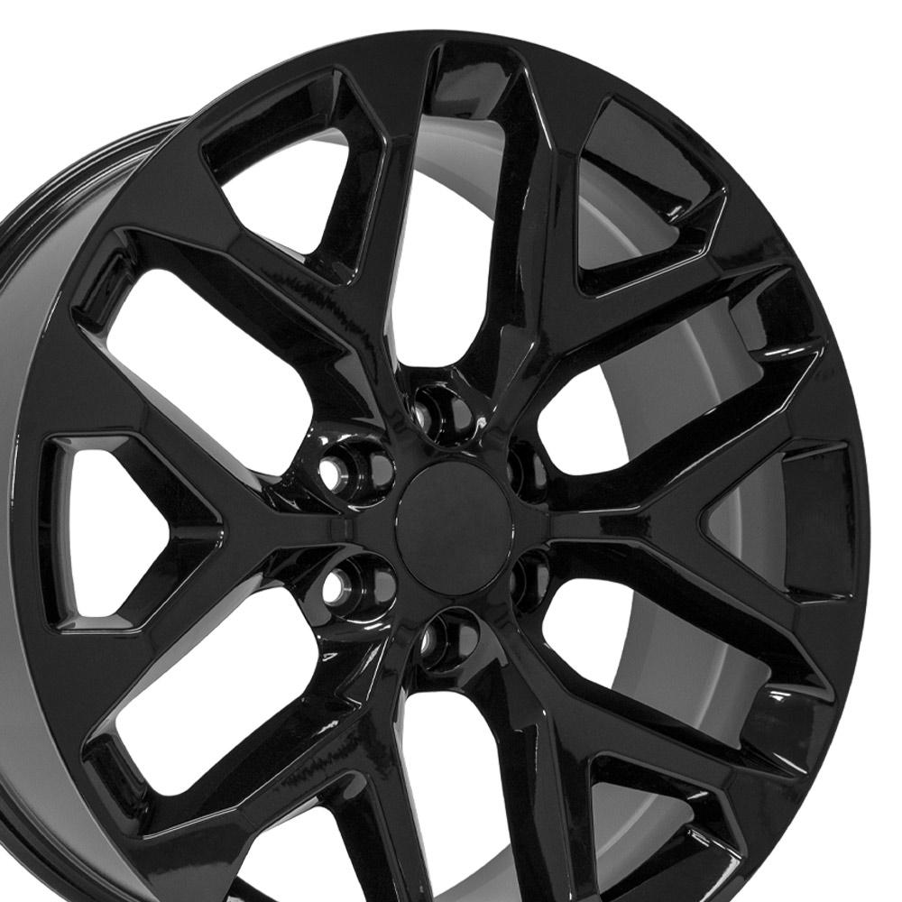 22" Replica CV98B fits Chevy Silverado 22x9 Gloss Black-SR1 Performance