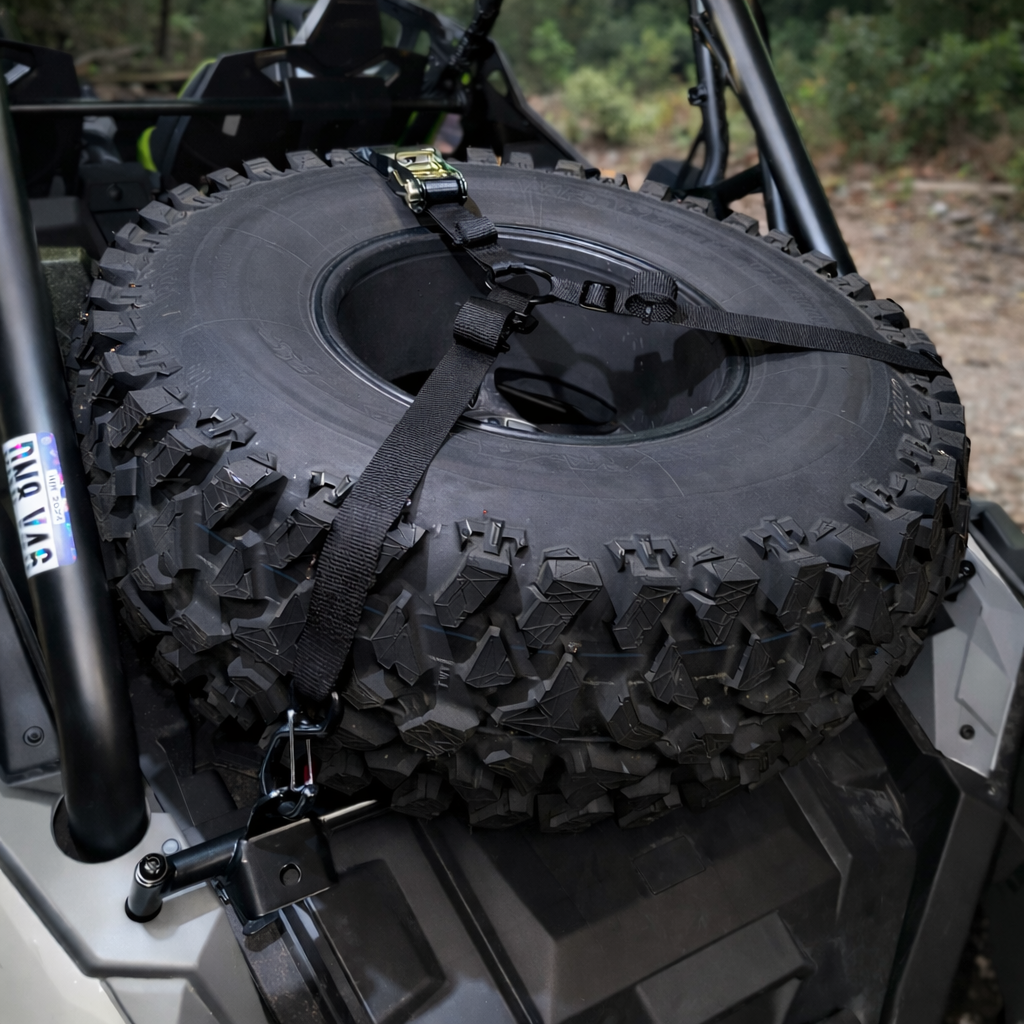 Spare Tire Mount with Dual Flag Mounts for Polaris RZR Pro XP, Pro S, Turbo R & Pro R 2020-2026 UTV