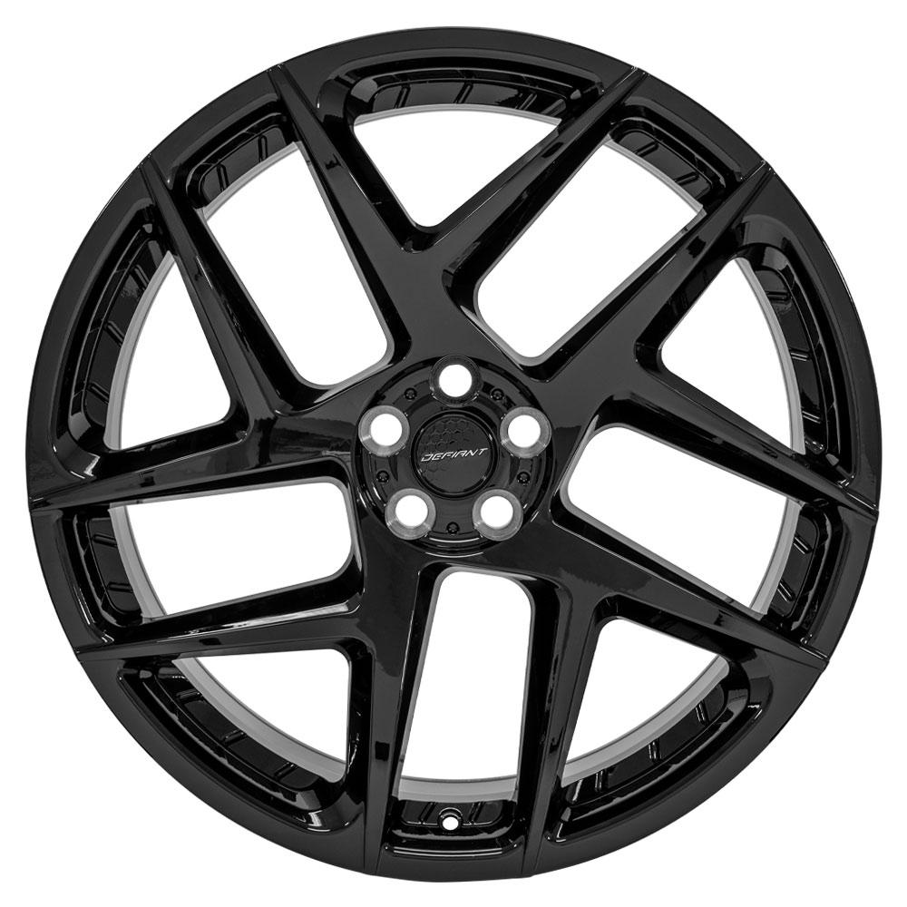DEFIANT DF05 22x10 5x108mm +37et in Gloss Black-SR1 Performance