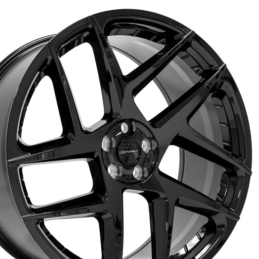 DEFIANT DF05 22x10 5x108mm +37et in Gloss Black-SR1 Performance