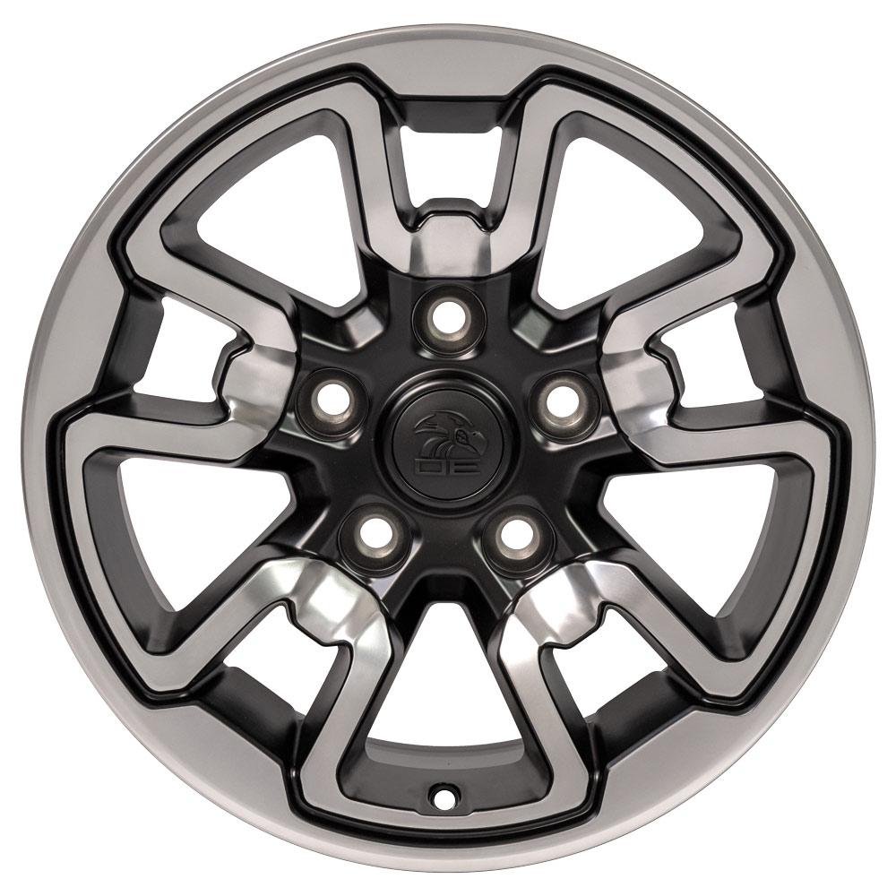17" Replica DG55 fits Dodge RAM Rebel 17x8 Polished w/Satin-SR1 Performance
